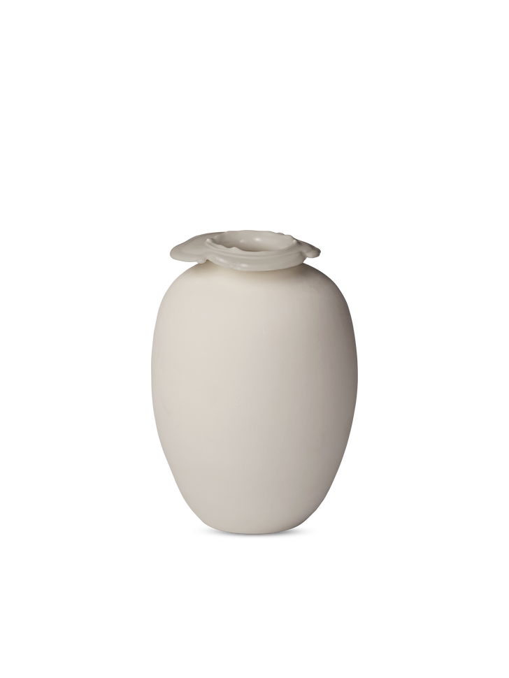 Brim vase H18 Beige