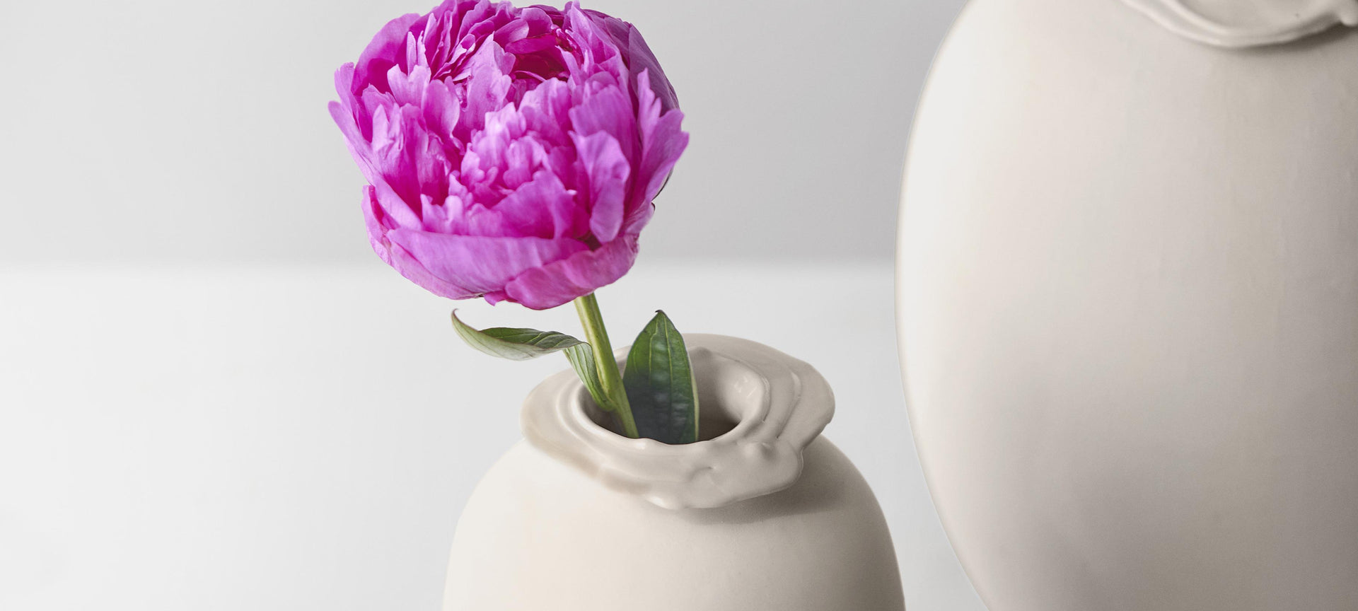Brim vases pair pink flower ph Chris Tonnesen