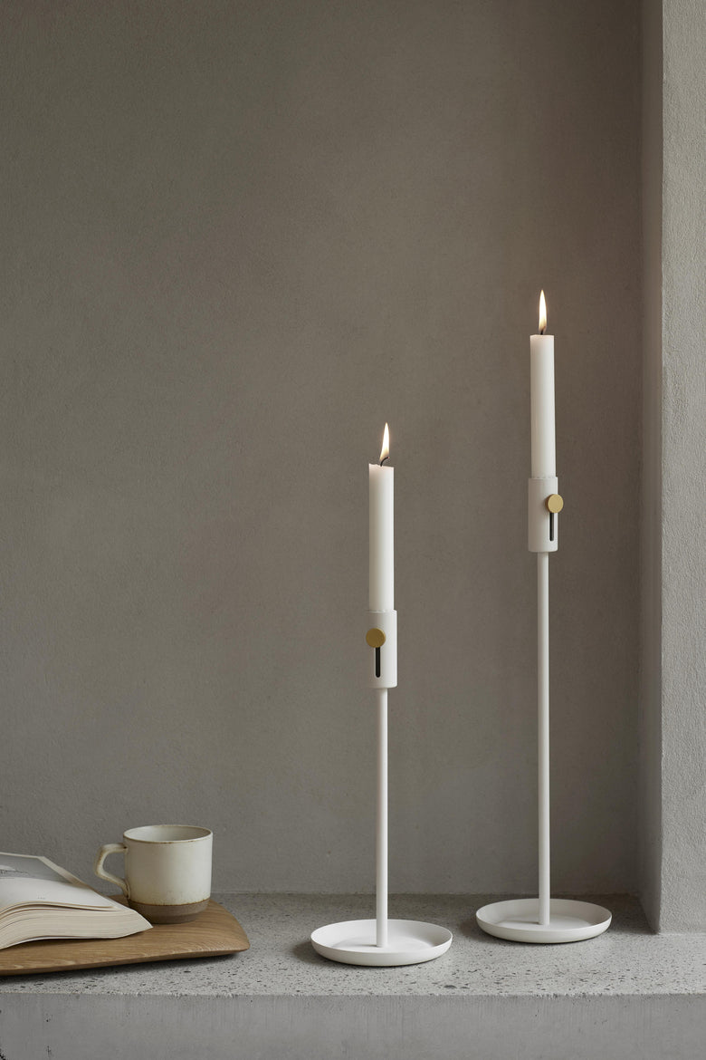 Granny candle holders white pair ph Chris Tonnesen