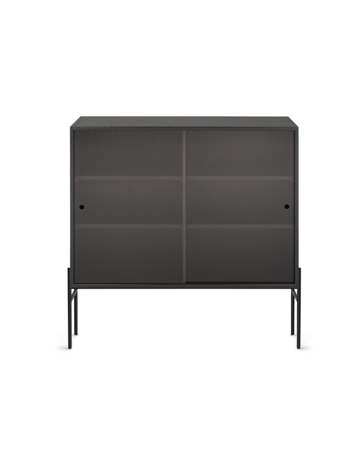 Hifive glass cabinet 100xH74 black oak floor H28