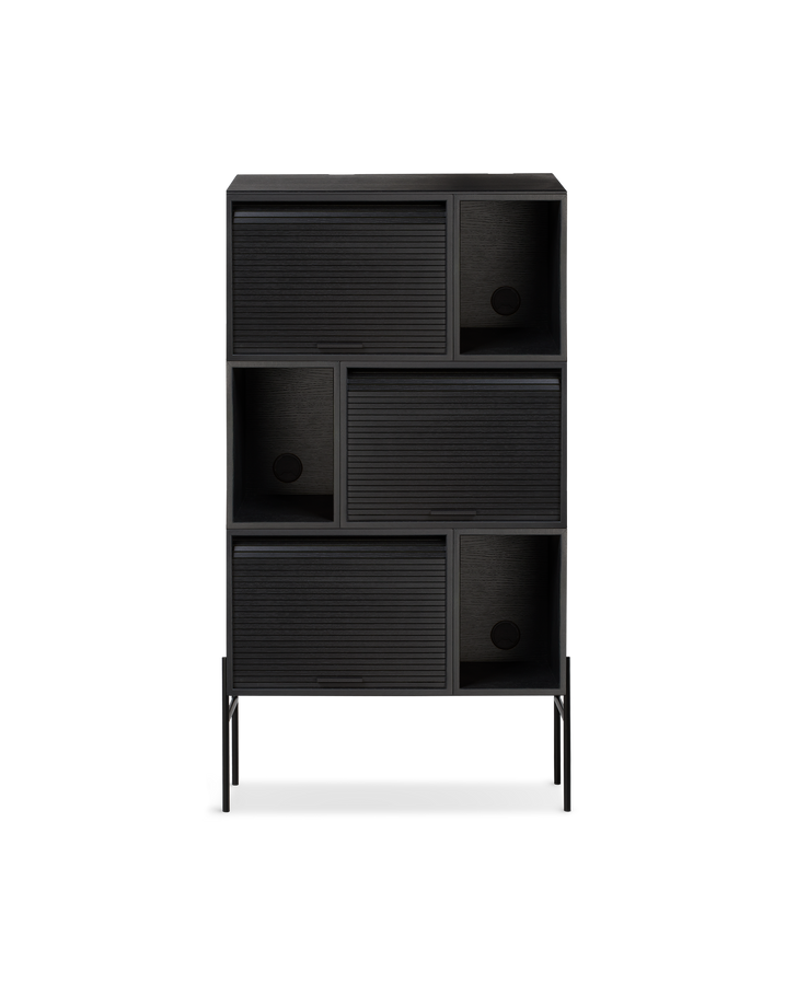 Hifive tall cabinet 75x114 black oak floor H28