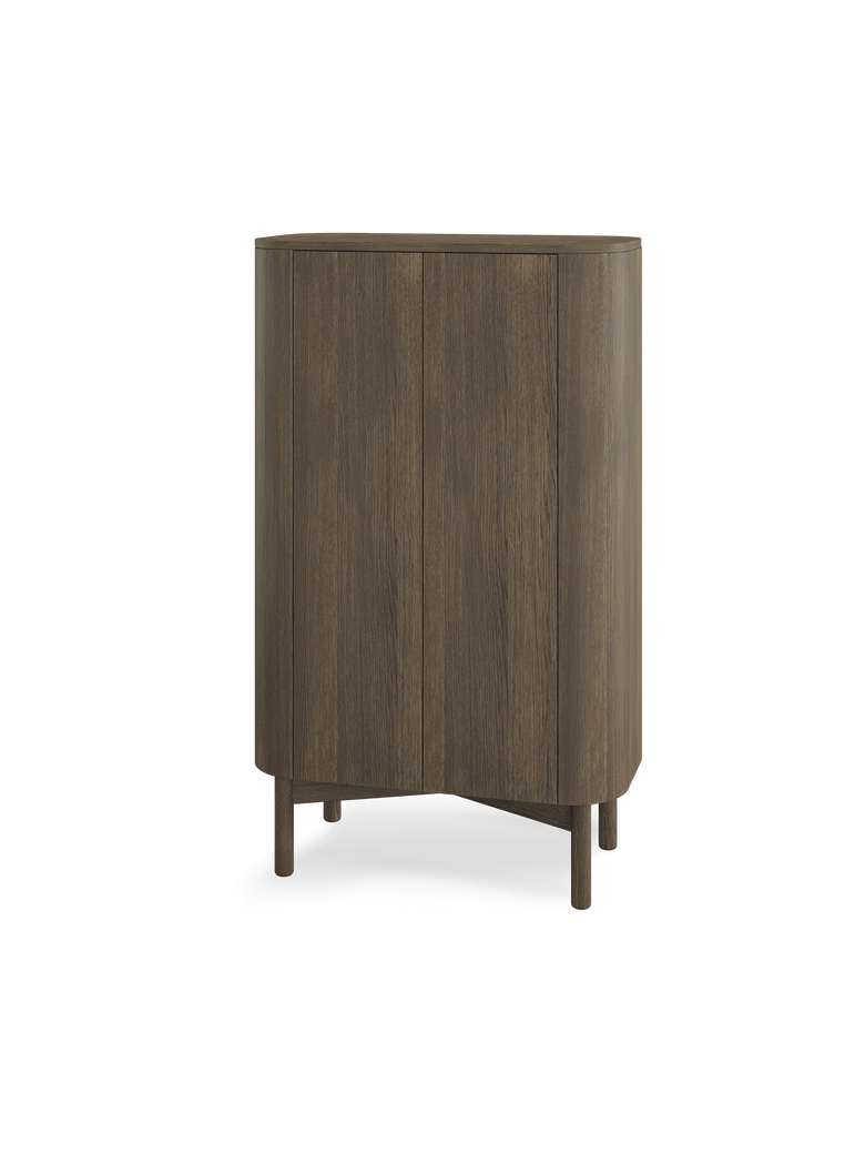 Loud tall cabinet smoked oak