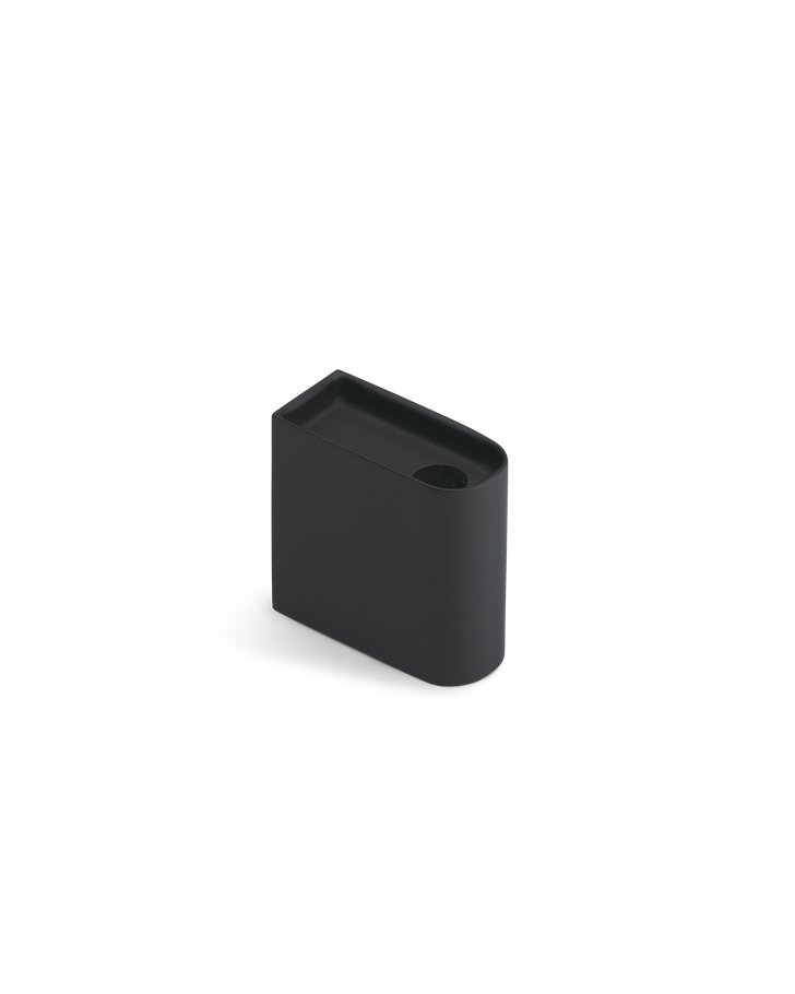 Monolith candle holder low black
