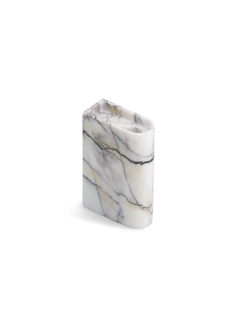 Monolith candle holder medium white mix