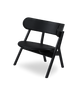 Oaki lounge black painted oak leather seat back 865b79cd cf6d 4579 a940 05d234139977