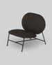 Oblong chair Brusvik08 Dark grey scaled
