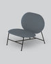 Oblong chair Brusvik94 Grey blue scaled
