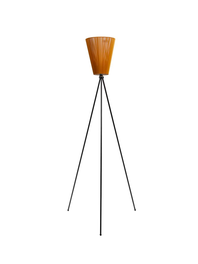 Northern Oslo wood lamp black caramel