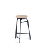 Treble Barstool H65 Black-light-oak wood-seat