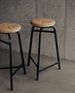 Treble bar-stool black light-oak leather set Ph Einar Aslaksen