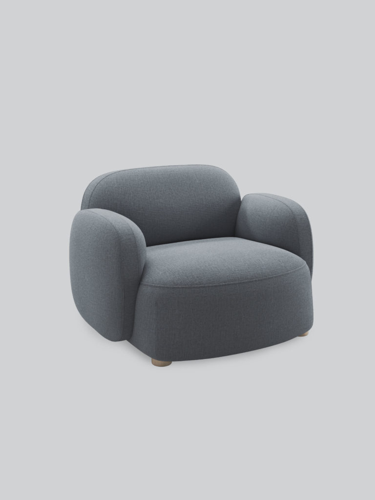 Gem lounge chair with armrests